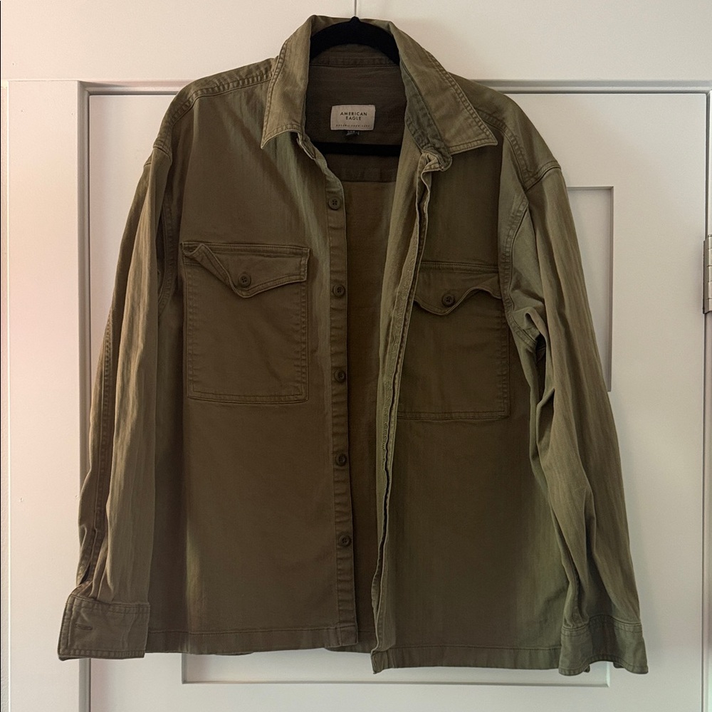 American Eagle Outfitters Olive Utility Field Jacket